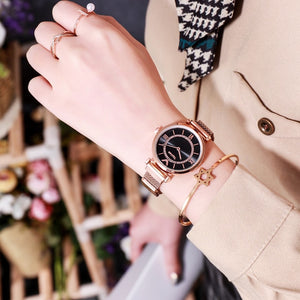 Luxury Rose Gold Bracelet Watch For Women